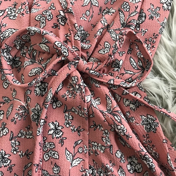 Floral Peplum Blouse Design Top Mauve MSRP- $88 - Picture 5 of 8